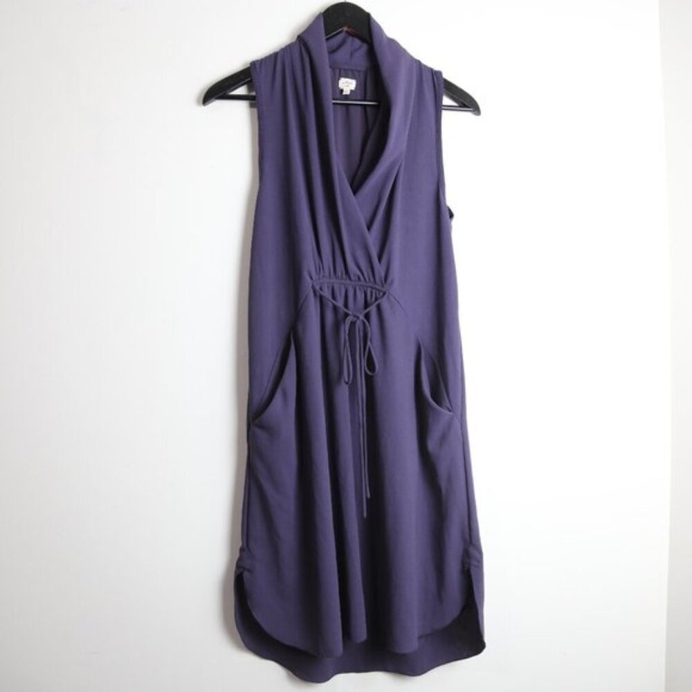 NWOT Aritzia Wilfred Sabine Dress Faux-Wrap Mini dress With Pockets Size Small